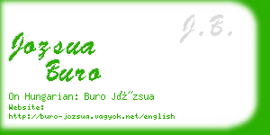 jozsua buro business card